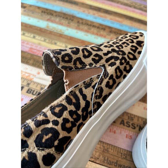 $130 SEAVEES Sz 7 Sneakers Baja Platform Mulholland Leopard Cowhide Leather Boho - Picture 9 of 14